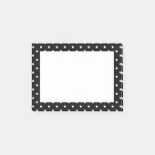White en Black Polka Dot Pattern Post-it® Notes (Voorkant)