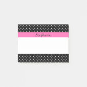 White en Black Polka Dot Pattern Post-it® Notes (Voorkant)