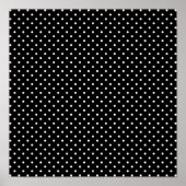 White en Black Polka Dot Pattern Poster (Voorkant)