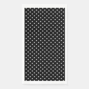 White en Black Polka Dot Pattern Servet