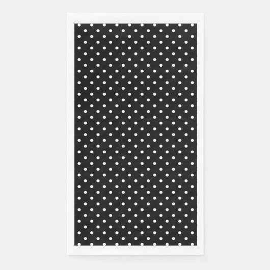 White en Black Polka Dot Pattern Servet (Voorkant)