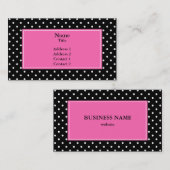 White en Black Polka Dot Pattern Visitekaartje (Voorkant / Achterkant)