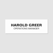 White en Black Professional Name Tag (Voorkant)