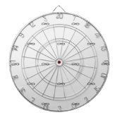 White en Black Simple and Modern Pattern Dartbord (Voorkant)