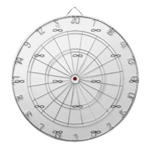 White en Black Simple and Modern Pattern Dartbord