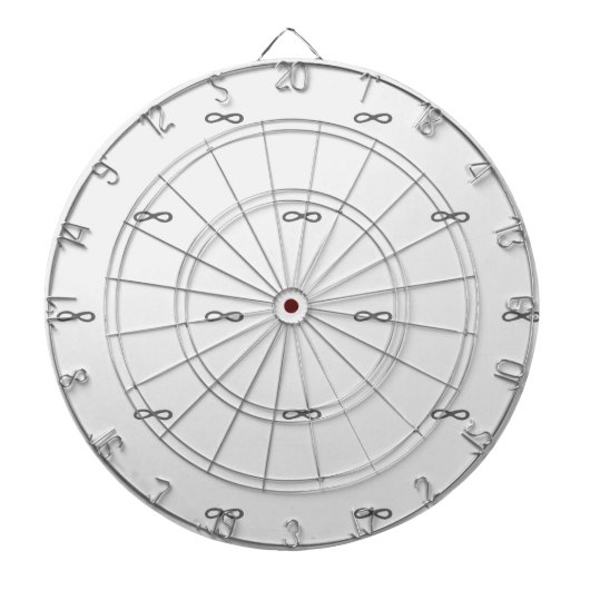 White en Black Simple and Modern Pattern Dartbord (Voorkant)