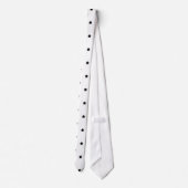 White en Black Star Pattern. Stropdas (Achterkant)