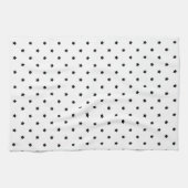 White en Black Star Pattern. Theedoek (Horizontaal)