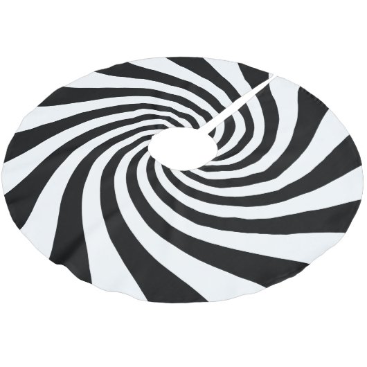 White en Black Starburst Twirl Kerstboom Rok (Gekanteld)