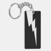 White en Black Thunder Lightning Sleutelhanger (Voorkant Links)