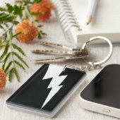 White en Black Thunder Lightning Sleutelhanger (Voorkant Rechts)