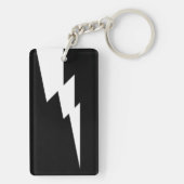 White en Black Thunder Lightning Sleutelhanger (achterkant)
