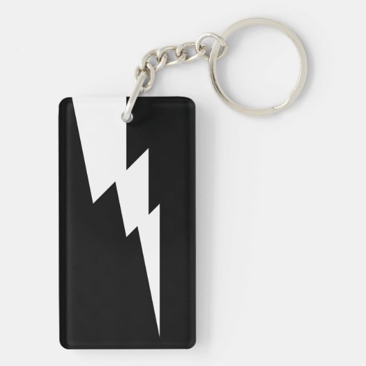 White en Black Thunder Lightning Sleutelhanger (achterkant)