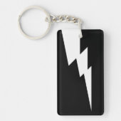White en Black Thunder Lightning Sleutelhanger (Voorkant)