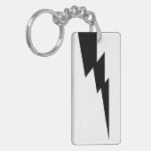 White en Black Thunder Lightning Sleutelhanger (Voorkant Links)