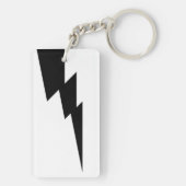 White en Black Thunder Lightning Sleutelhanger (achterkant)