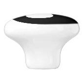 White en Black Yin en Yang Symbol Keramische Knop (Zijkant)
