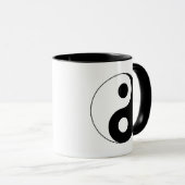 White en Black Yin en Yang Symbol Mok (Voorkant rechts)
