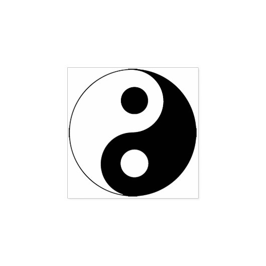 White en Black Yin en Yang Symbol Rubberstempel (Afrduk)