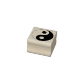 White en Black Yin en Yang Symbol Rubberstempel (Stempel)