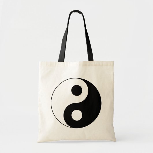 White en Black Yin en Yang Symbol Tote Bag (Voorkant)