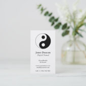 White en Black Yin en Yang Symbol Visitekaartje (Staand voorkant)