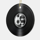 White en Black Yin Yang Guitars Vinyl Graphic Keramisch Ornament (Links)