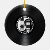 White en Black Yin Yang Guitars Vinyl Graphic Keramisch Ornament (Achterkant)