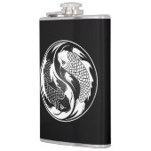 White en Black Yin Yang Koi Fish Heupfles (Links)