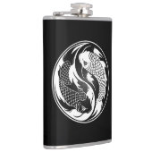 White en Black Yin Yang Koi Fish Heupfles (Rechts)