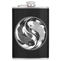 White en Black Yin Yang Koi Fish