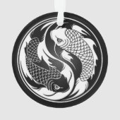 White en Black Yin Yang Koi Fish Ornament (achterkant)