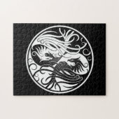 White en Black Yin Yang Phoenix Legpuzzel (Horizontaal)