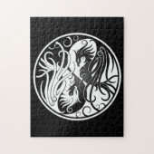 White en Black Yin Yang Phoenix Legpuzzel (Verticaal)
