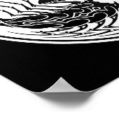White en Black Yin Yang Scorpions Poster (Hoek)