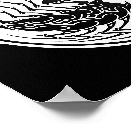 White en Black Yin Yang Scorpions Poster (Hoek)
