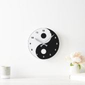 White en Black Yin Yang Trendy Ronde Klok (Huis)