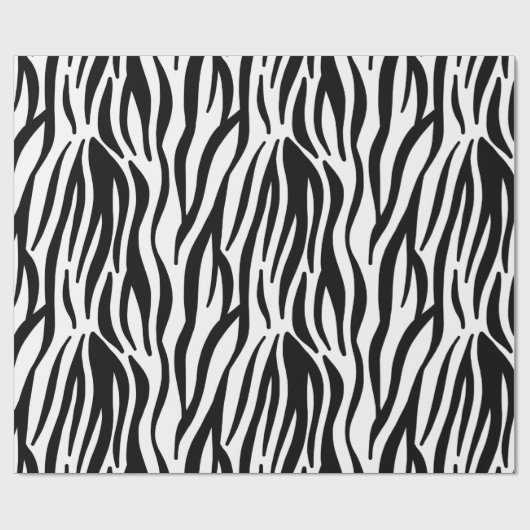 White en Black Zebra Pattern Cadeaupapier (Vlak)