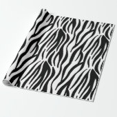 White en Black Zebra Pattern Cadeaupapier (Uitgerold)