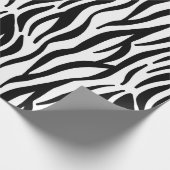 White en Black Zebra Pattern Cadeaupapier (Hoek)