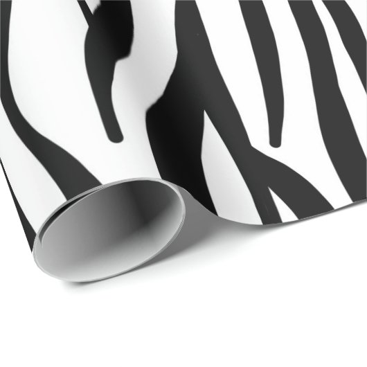 White en Black Zebra Pattern Cadeaupapier (Rol Hoek)