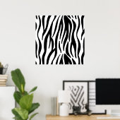 White en Black Zebra Pattern Poster (Thuiskantoor)