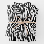 White en Black Zebra Print Inpakpapier Vel (In situ)