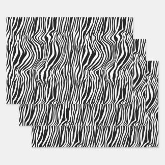 White en Black Zebra Print Inpakpapier Vel