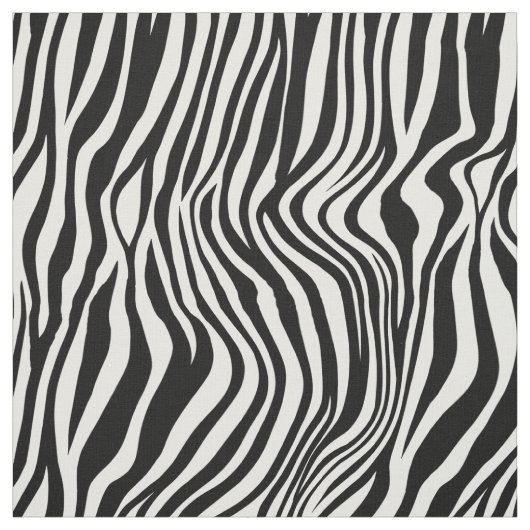 White en Black Zebra Print Stof (Swatch)