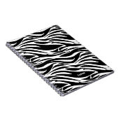 White en Black Zebra Striped design Notitieboek (Rechterzijde)