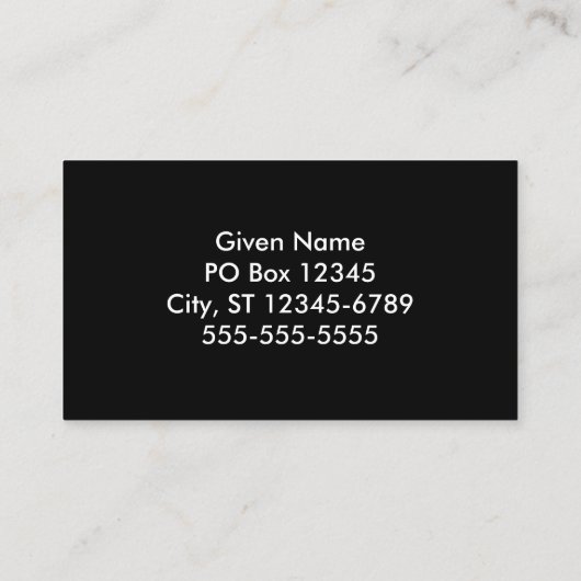 White en Black Zig Zag Visitekaartje (Achterkant)