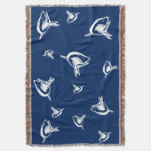 WHITE en blauwe haai, duizelig leven in kustgebied Deken (Voorkant Verticaal)