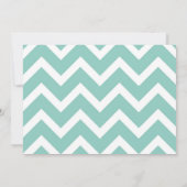 White en Blue Chevron Bridal Shower Kaart (Achterkant)