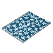 White en Blue Coastal Style Turtle Pattern Notitieboek (Linkerzijde)